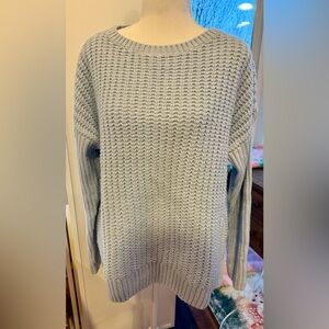 Lord & Taylor Knit crewneck sweater in skyway light blue Size S